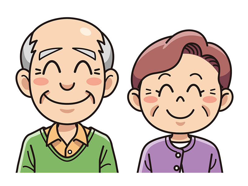 老夫婦笑顔